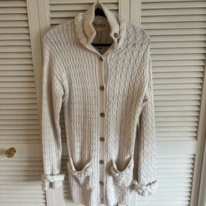 For Love And Lemons Cream Cable Knit Cardigan